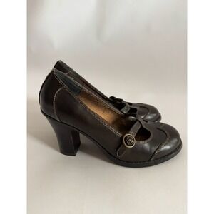 Mudd Vintage 90s Y2K Chunky Heel Oxford Mary Jane Brown 7.5 Buckle